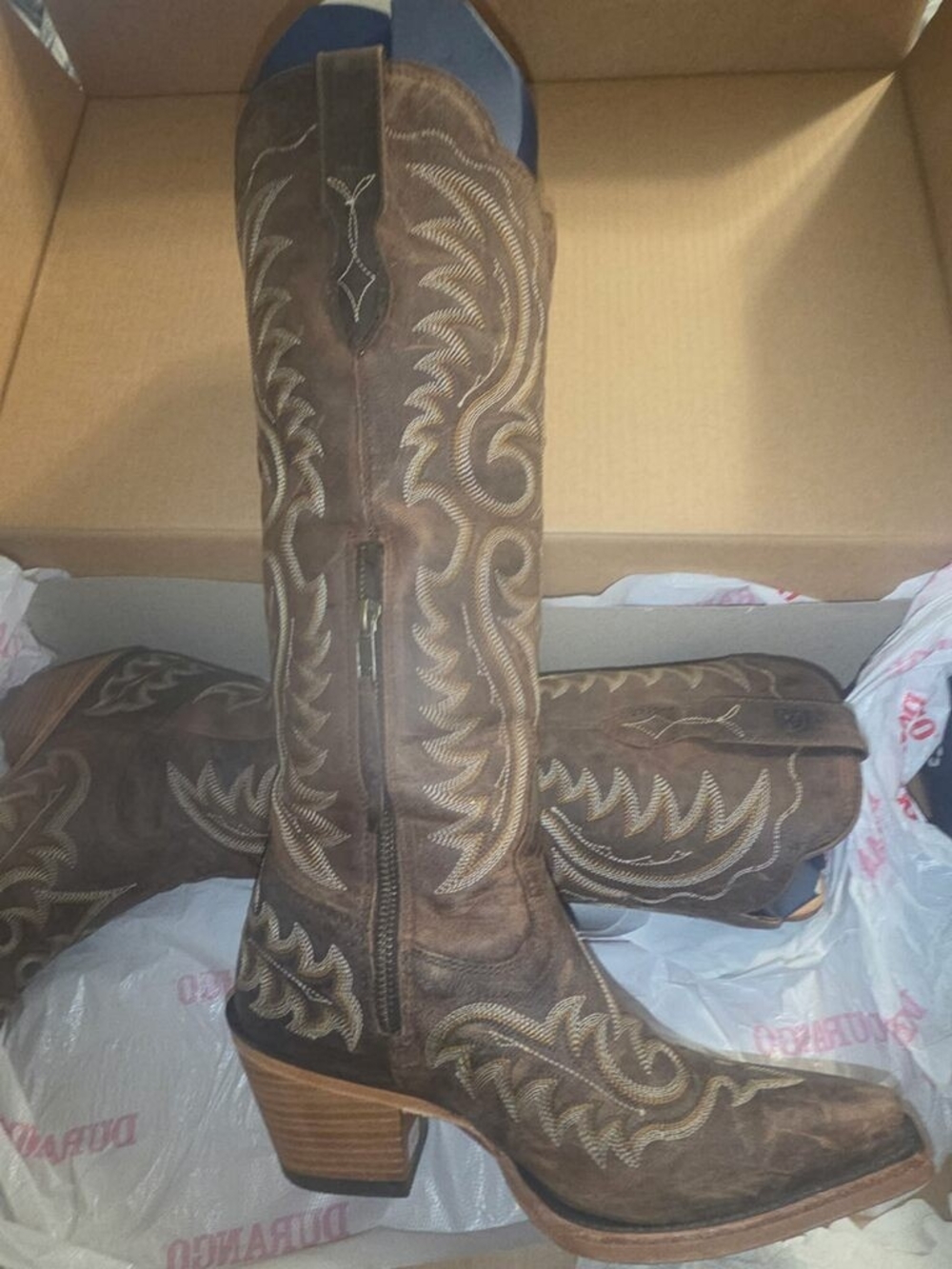 Durango Crush DRD0494 Women's Brown Heeled Western Boots
